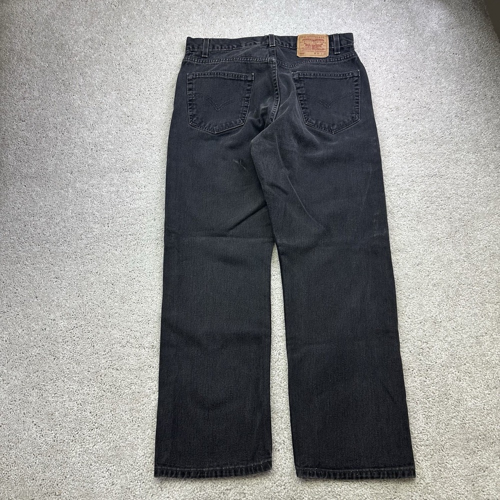Vintage Levis 505 Black Straight Jeans Made in USA Mens 34x30 Red Tab
